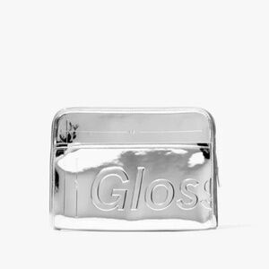 Glossier Chrome Beauty Bag nwt